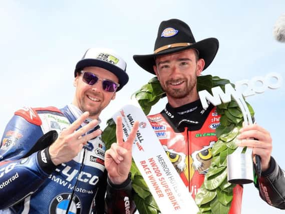 Carrick men Alastair Seeley (left) and Glenn Irwin enjoyed plenty of success at the North West 200 in 2018.