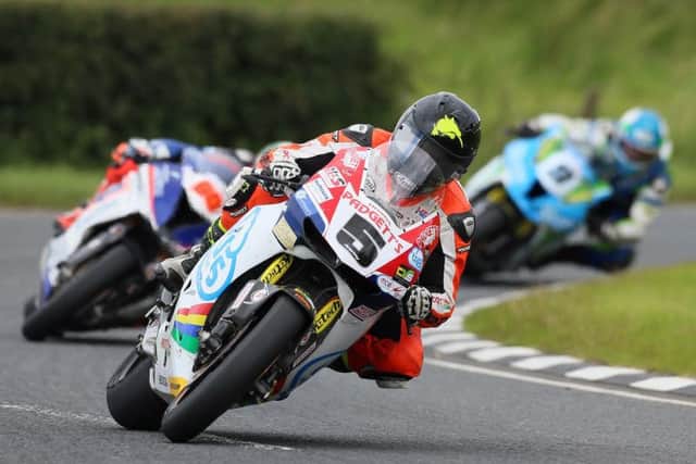 Bruce Anstey in action at the Ulster Grand Prix.