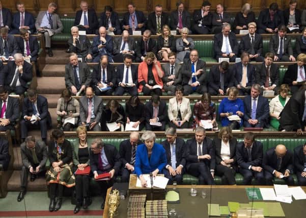 Prime Minister Theresa May, with Conservative MPs behind her speaks in the House of Commons on January 16, 2019. Chris Moncrieff says: "Tory MPs, when appealed to by the prime minister to unite over Brexit, simply take no notice" Photo: Mark Duffy/UK Parliament/PA Wire