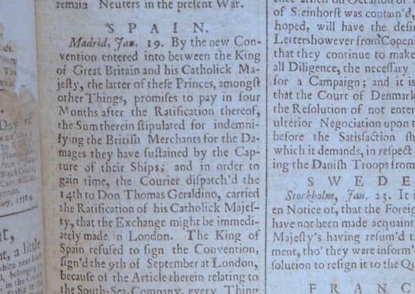 Belfast News Letter February 16 1738 (February 27 1739 in the modern calendar). This is the earliest surviving paper after the title went up from one sheet to two (from two sides of news to four)