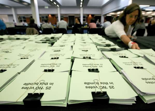 Ballot papers are sorted in Manchester for the referendum on Av in May 2011. Ben Lowry says: "The UK thumpingly rejected reform. The current system works for the DUP but for decades it worked for the UUP, then destroyed them" Photo: Dave Thompson/PA Wire