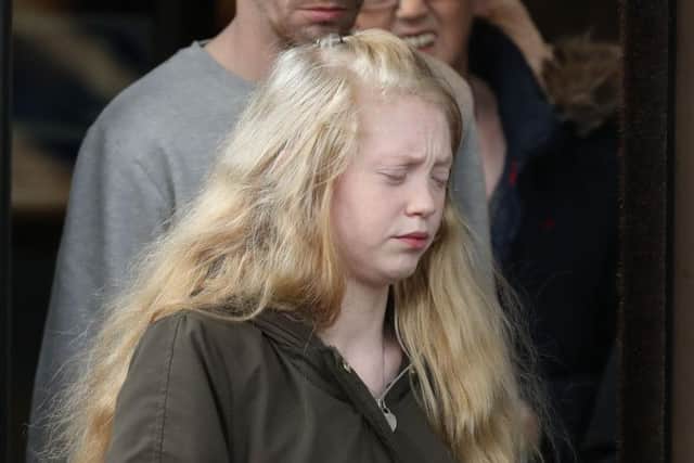 Georgina Lochrane at the High Court in Glasgow, where a teenager was found guilty of the abduction, rape and murder of her six year-old daughter Alesha MacPhail. (Photo: Andrew Milligan/PA Wire)