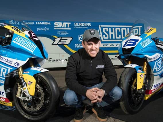 Lee Johnston with his Ashcourt Racing BMW S1000RR and Yamaha R6 machines.