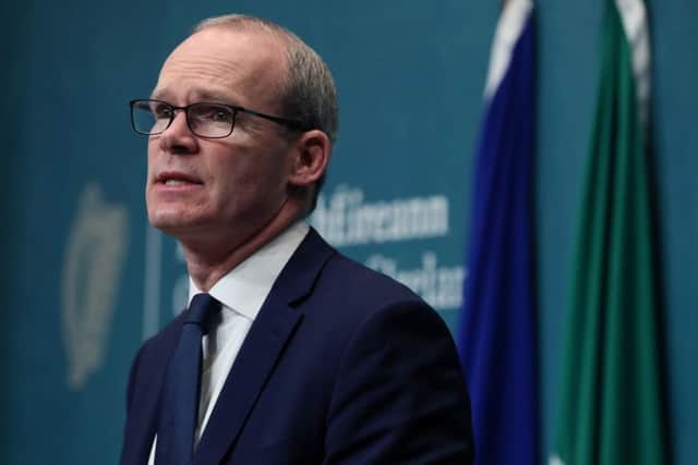 Tanaiste Simon Coveney at a press conference at Government Buildings in Dublin on Friday. Pic by: Brian Lawless/PA Wire