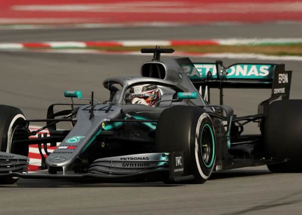 Mercedes Lewis Hamilton during day three of pre-season testing at the Circuit de Barcelona-Catalunya