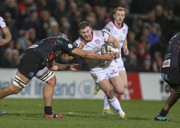 Darren Cave during the Guinness PRO14 league clash between Ulster Rugby and Zebre when he made his 222nd cap