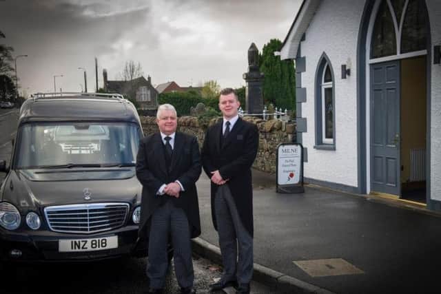 Funeral director Ian Milne and his son Stuart