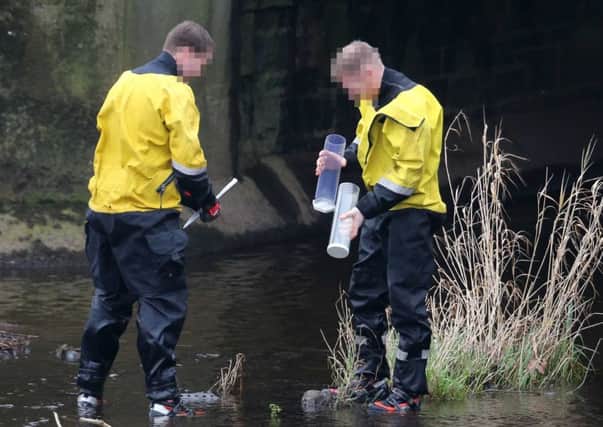 Police recovered a knife from the River Braid in Ballymena on Sunday after the sudden death