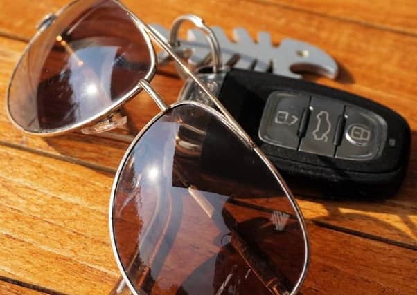 Keys and sunglasses