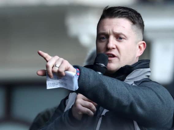 Tommy Robinson whose real name is Stephen Christopher Yaxley-Lennon.
