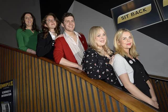 Writer Lisa McGee pictured with actors Louisa Harland, Dylan Llewellyn, Nicola Coughlan and Saoirse Jackson at the premiere of Derry Girls Two in Londonderry.