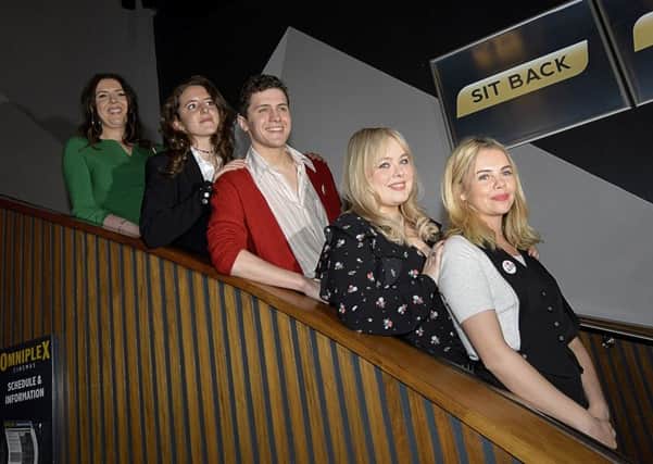 Writer Lisa McGee pictured with actors Louisa Harland, Dylan Llewellyn, Nicola Coughlan and Saoirse Jackson at the premiere of Derry Girls Two in Londonderry.