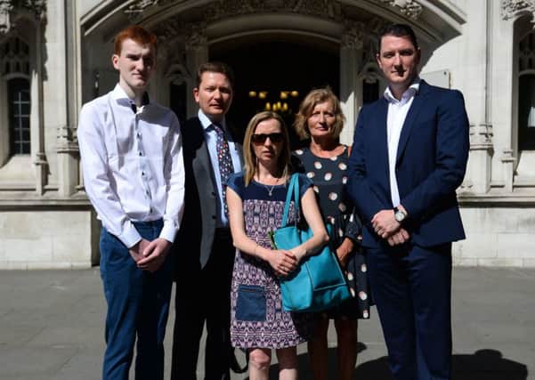 File photo dated 26/06/18 of (left to right) Piaras, Michael, Katherine, Geraldine and John Finucane, the family of murdered Belfast solicitor Pat Finucane, Photo credit: Kirsty O'Connor/PA Wire