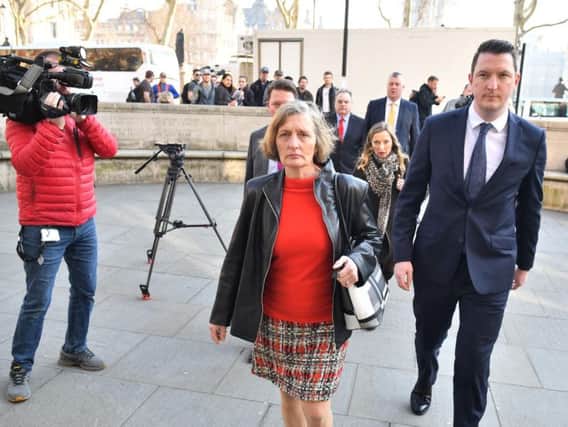 Geraldine Finucane, the widow of murdered Belfast solicitor Pat Finucane, arrives at the Supreme Court in central London, prior to the UK's highest court, ruling on a application brought by the family, which challenges the Government's decision not to establish a public inquiry into the paramilitary murder of the solicitor in 1989, but instead to appoint Sir Desmond de Silva to conduct an independent review into the circumstances of the murder. (Photo: Dominic Lipinski/PA Wire)
