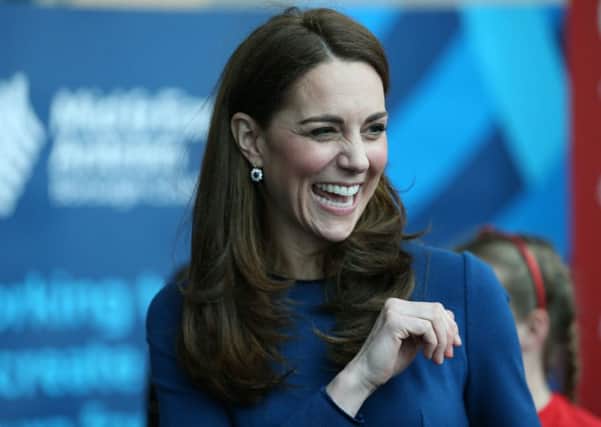 The Duchess of Cambridge during their visit to the Braids Arts Centre in Ballymena