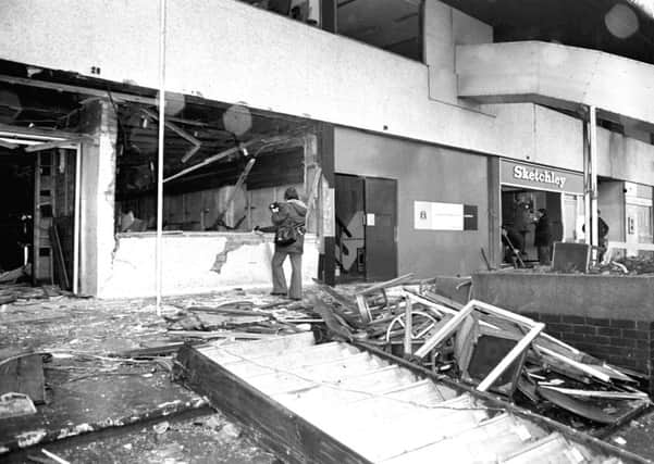 File photo dated 22/11/74 of the aftermath of the fatal bomb attack on the Mulberry Bush pub in Birmingham. Photo credit: PA/PA Wire