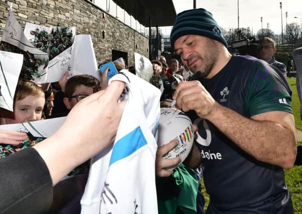 Ireland's Rory Best  during open day  on Friday, as the Ireland Rugby  squad host an open training session at Queen's University