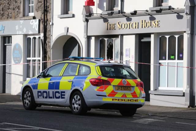 Detectives are appealing for witnesses following an overnight fire at The Scotch House public bar, Bushmills. PICTURE KEVIN MCAULEY/MCAULEY MULTIMEDIA