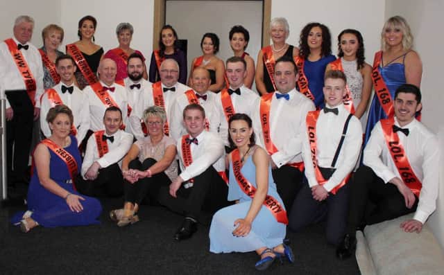 Orangemen and their partners who took part in the Strictly Come Dancing event in Omagh