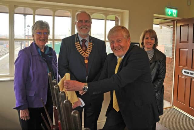 Cllr Robert Logan with Dr Joan Smyth, John McKegney and Siobhan Dillon.