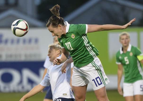Northern Ireland's Sarah McFadden scored on Tuesday
