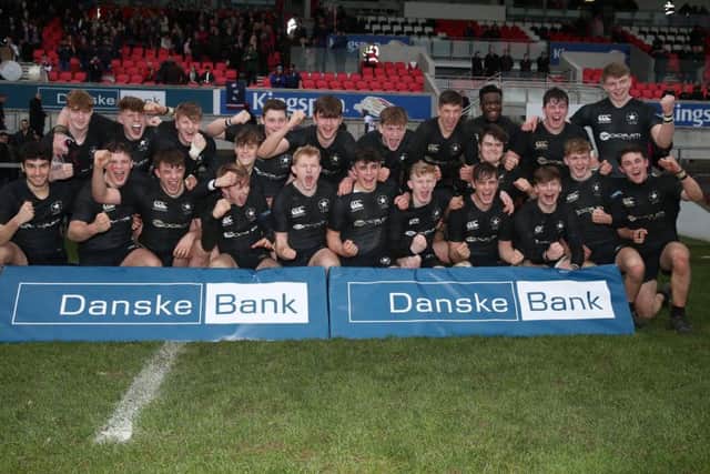 Campbell College celebrates victory against  Royal School Armagh