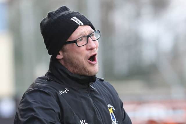 Dungannon Swifts manager Kris Lindsay. Pic by Pacemaker.