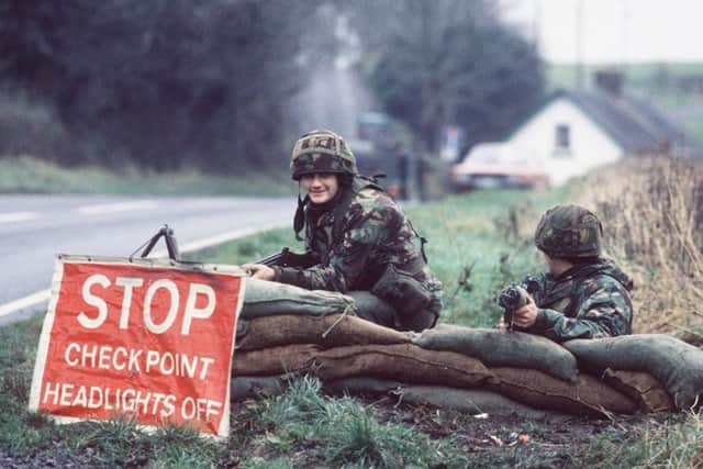 Karen Bradley said the security forces fulfilled their duty in a 'dignified and appropriate way;. Archive pic from Pacemaker Press Intl. April '88

348/88/BWC