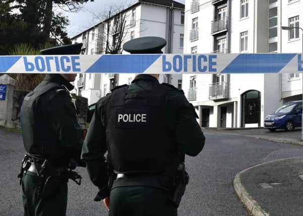 Forensics at the scene in Newry on Thursday