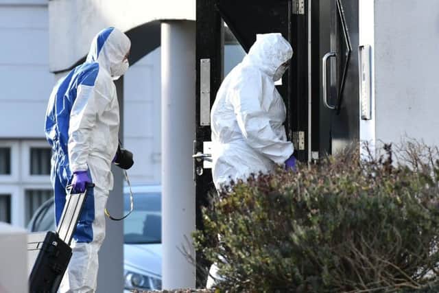 Forensic officers are at the scene of the murders in Glin Ree Court, Newry last week.
Picture: Colm Lenaghan/Pacemaker