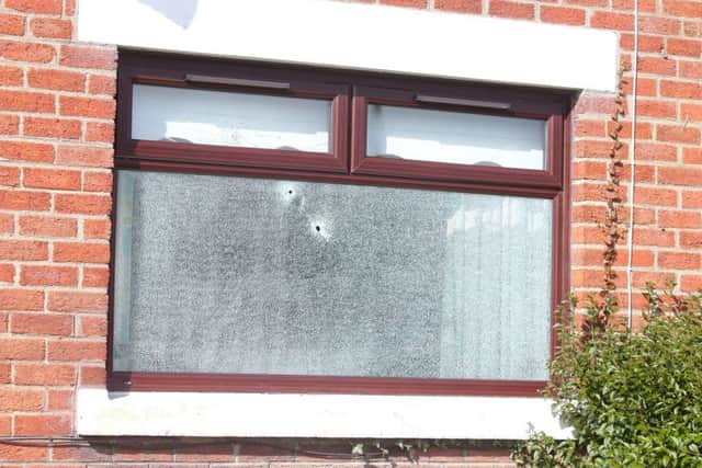 Shots were fired through the front window of the house at Loughview Gardens in Coalisland. Picture by Jonathan Porter/PressEye