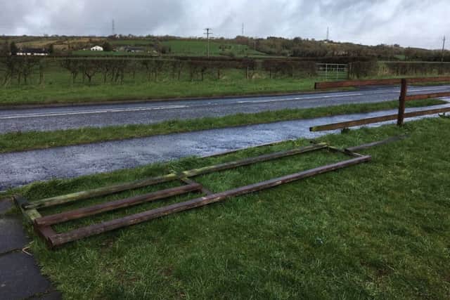 A section of fence was damaged at the B90 road.