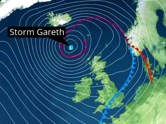 Storm Gareth is due to arrive in Northern Ireland on Tuesday.