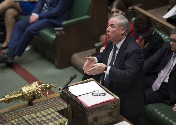 Attorney general Geoffrey Cox QC MP explains his legal advice to MPs yesterday