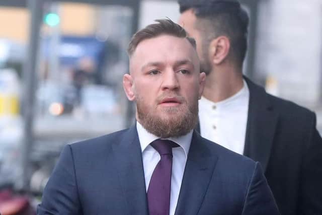 Mixed martial artist Conor McGregor, who has been charged with robbery in the US after allegedly stamping on a fan's mobile phone