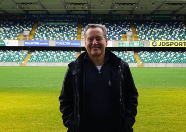 Jeff Stelling at the National Stadium