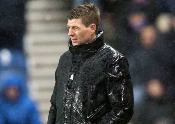 Rangers boss Steven Gerrard during last night's Scottish Hill defeat. Pic by PA.