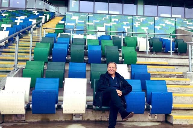 Jeff Stelling at the National Stadium