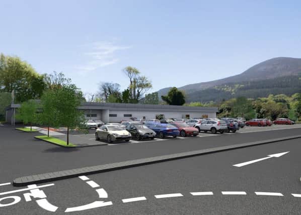 An illustration of the proposed Lidl store in Newcastle, Co Down