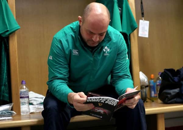Ireland's Rory Best in the dressing room ahead of the game