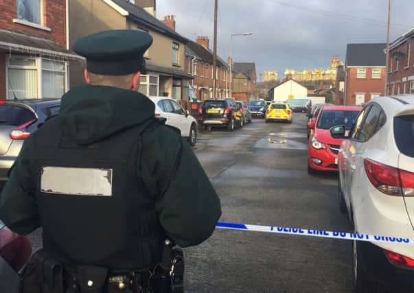 Police at the scene in east Belfast where Reece Leeman died from stab wounds last week