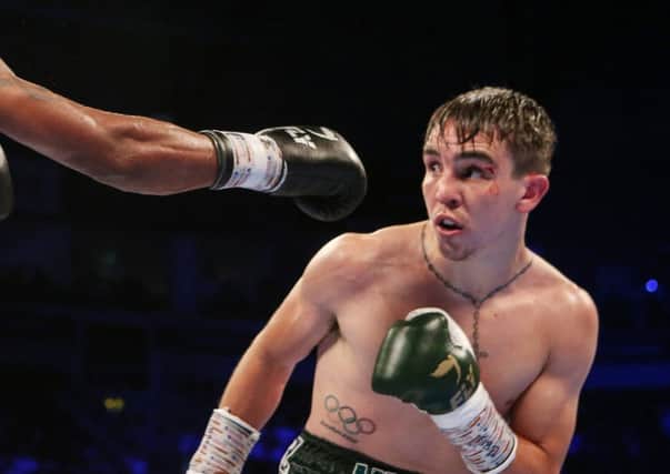 The Homecoming Fight Night, SSE Arena, Belfast 30/6/2018
Featherweight Bout
Michael Conlan with Adeilson Dos Santos
Mandatory Credit ©INPHO/Presseye/Jonathan Porter