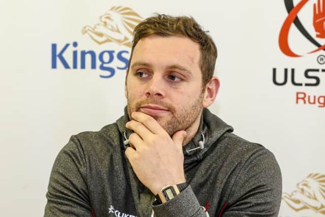 Ulster centre Darren Cave during the Kings Match Briefing