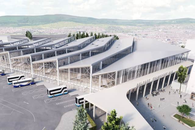 A computer generated image of the new transport hub