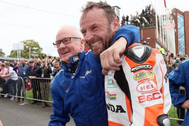 New Zealand's Bruce Anstey with Clive Padgett.