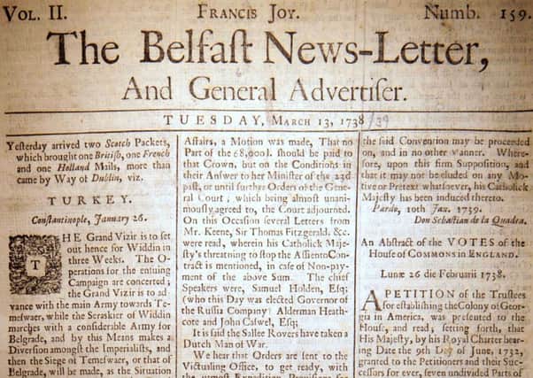 The Belfast News Letter of March 13 1738 (which is March 24 1739 in the modern calendar)