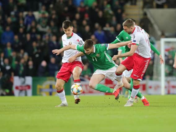 Northern Ireland on the attack against Belarus