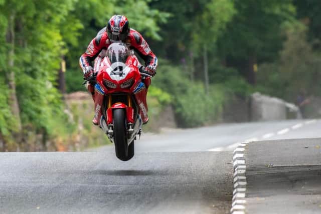 Honda Racing's Ian Hutchinson was hampered by injury at the Isle of Man TT in 2018.