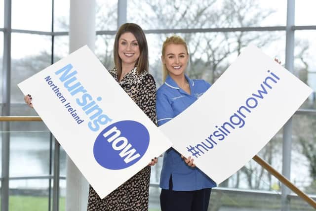 Pictured with Sarah Travers  for the launch of Nursing Now