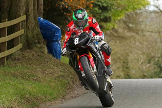 Guy Martin in action at the Cookstown 100 in 2017 on the Honda Racing Fireblade.